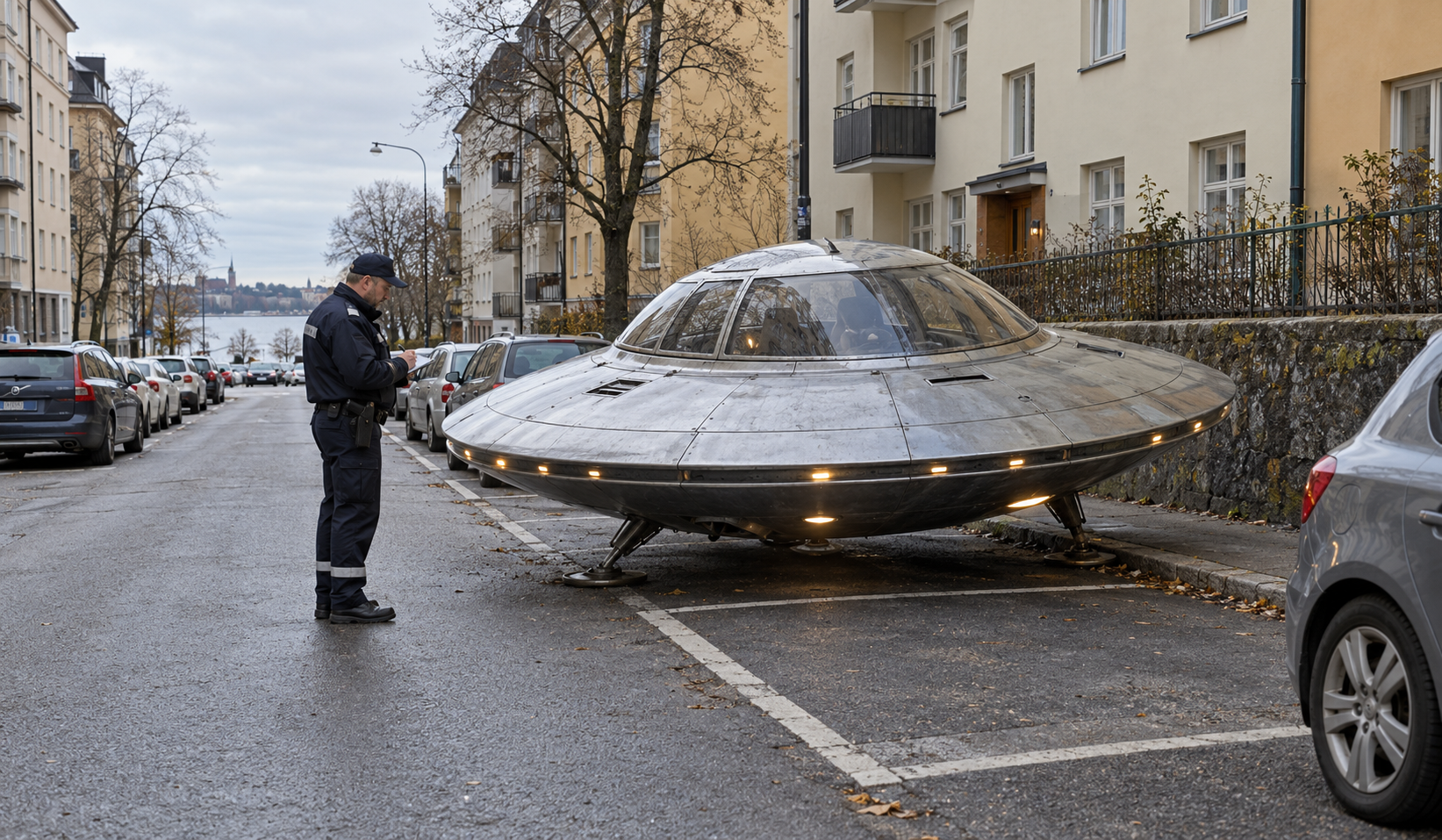 The Parking Inspector — generated source photograph